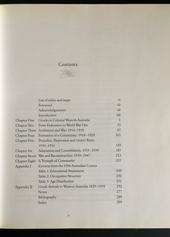Greek Pioneers in Western Australia by Reginald Appleyard and John Yiannakis