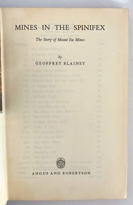 Mines in the Spinifex: The Story of Mount Isa Mines by Geoffrey Blainey