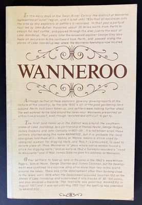 The Story of Wanneroo by Guy Daniel and Margaret Cockman