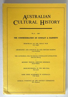 Australian Cultural History No 6 1987