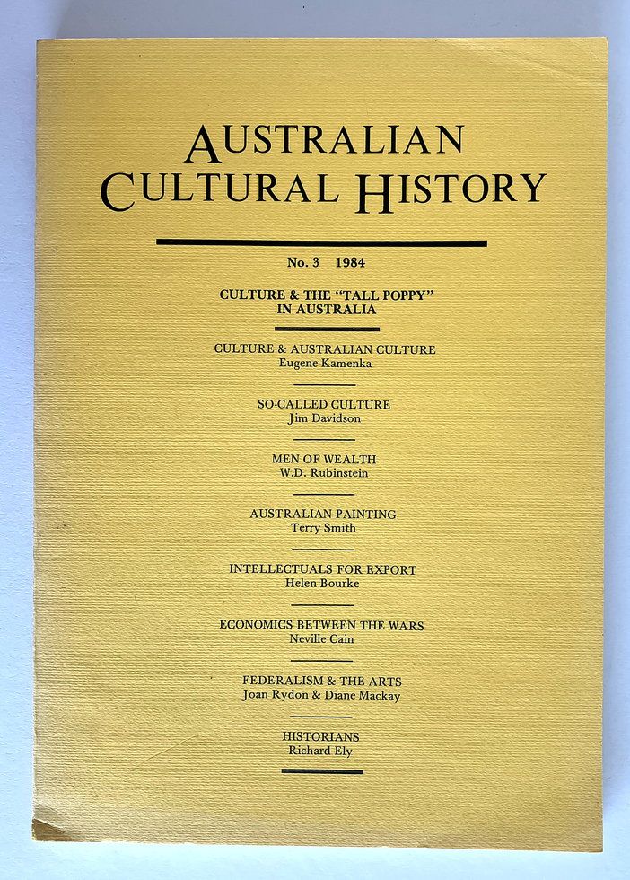 Australian Cultural History No 3 1984