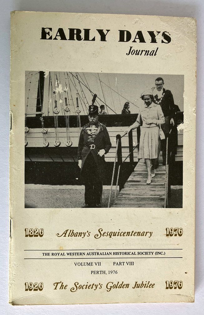 Early Days: Journal of the Royal Western Australian Historical Society (Inc) - Volume VII Part VIII, 1976