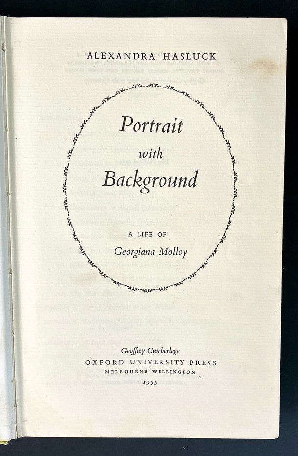 Portrait with Background: Georgiana Molloy by Alexandra Hasluck