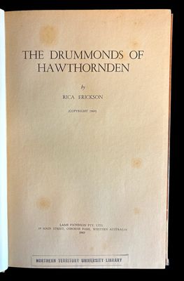 The Drummonds of Hawthornden by Rica Erickson