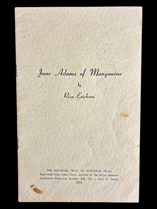 Jane Adams of Mangowine by Rica Erickson
