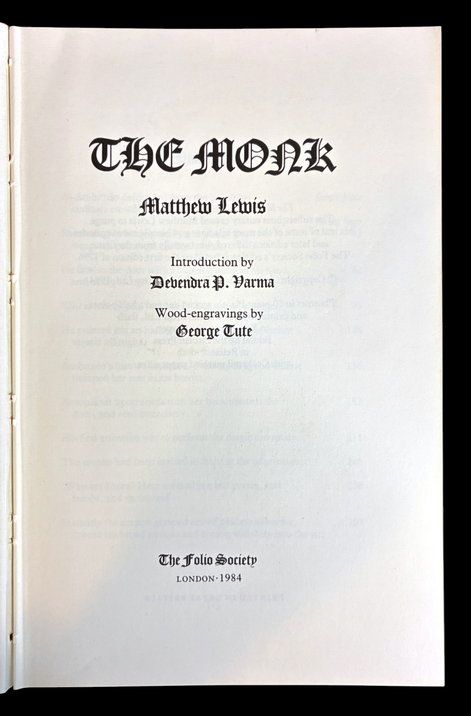 The Monk by Matthew Lewis