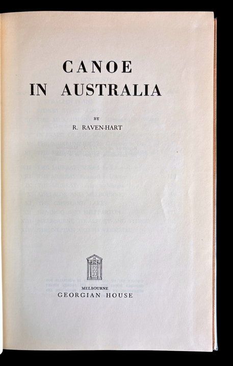 Canoe in Australia by R Raven-Hart
