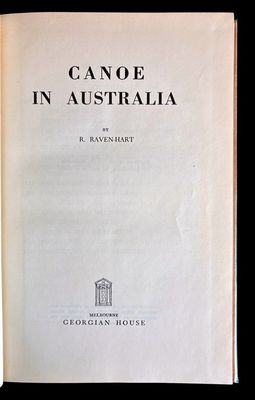 Canoe in Australia by R Raven-Hart