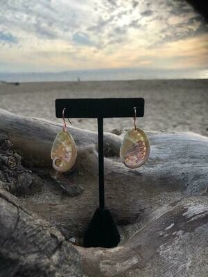 Abalone  Rectangular Medium Earrings