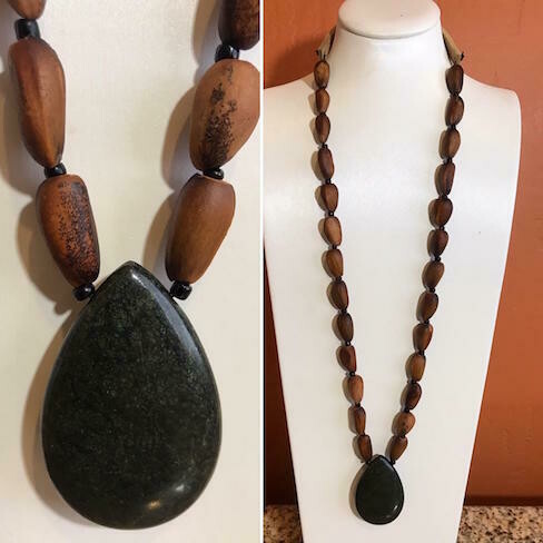 Digger Pine Nut w/Serpentine Pendant