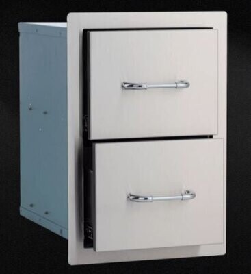 Double Drawer - Stainless Steel