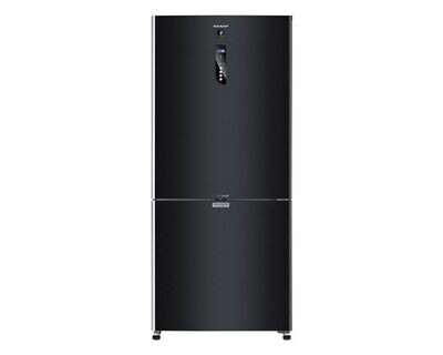 SJ - PV73K - BK ثلاجة شارب 558 لتر انفرتر ــ نوفروست ــ ديجيتال ــ فريزر سفلي ــ اسود