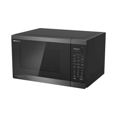 ميكروويف شارب شواية انفرتر 34 لتر 1100 وات 23 قوائم أسود R-340GRI-BS2