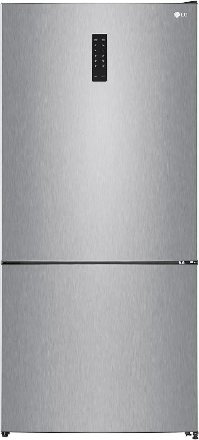 ثلاجة ال جى 588 لتر فريزر سفلى انفرتر – سيلفر- ديجيتال GTF 569 PVAM