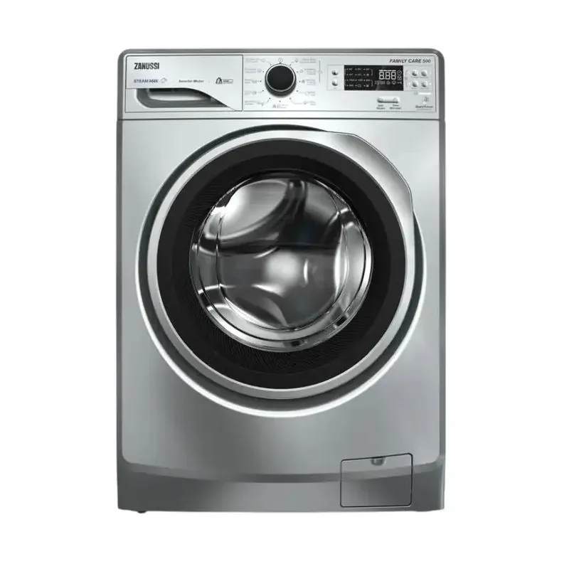 غسالة ملابس زانوسي اوتوماتيك 8 ك بخارانفرترديجيتال 1200 لفة فضي ميتالك باب اسود TC4-ZWF8241SS7(450)