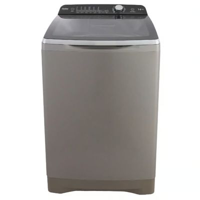 غسالة ملابس هاير فتحة علوية 14 ك ــ ديجيتال ــ فضي ــ باب هيدروليك HWM140 - 1678 S