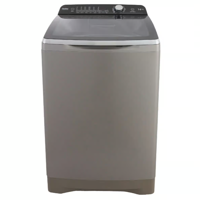غسالة ملابس هاير فتحة علوية 14 ك ــ ديجيتال ــ فضي ــ باب هيدروليك HWM140 - 1678 S