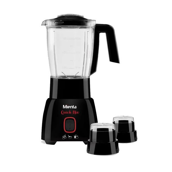 BL1281G   خلاط ميانتا 600 وات اسود 1.75 لتر + 2 مطحنة ــ سرعة واحدة