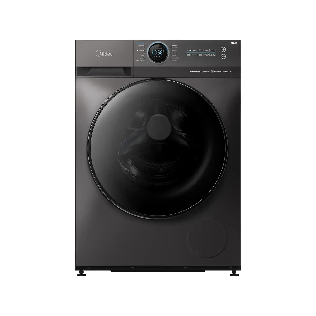 غسالة ملابس اتوماتيك  ميديا  9 ك ديجيتال - كواترو انفرتر 1400 لفة  - بخار  – فضى    MF200W90B/TTC