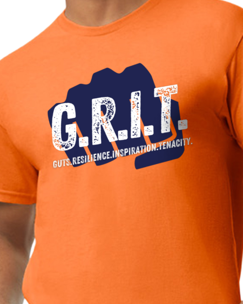 ​G.R.I.T. Guts. Resilience. Inspiration. Tenacity. Tees