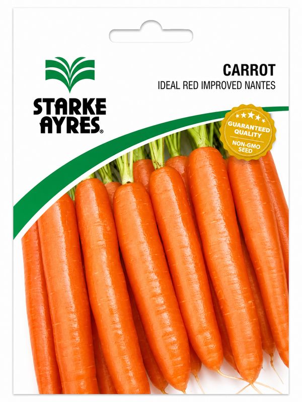 Carrot - Ideal Red Improved Nantes - Seed Packet