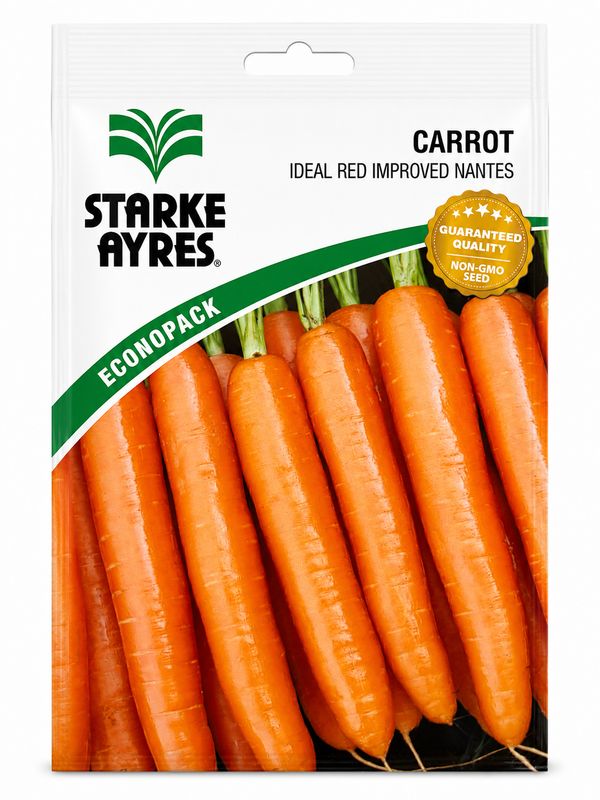 Carrot - Ideal Red Improved Nantes - Econopack - Seed Packet 50g