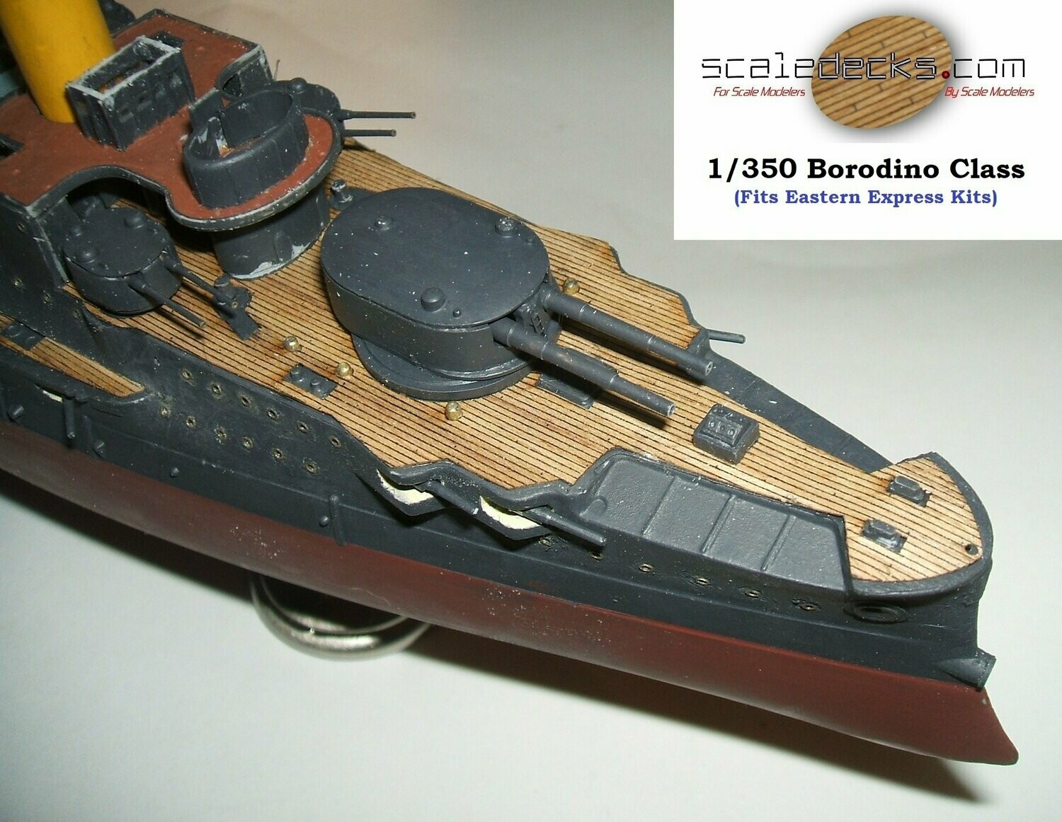 Escadra 1/350 Borodino Russian Battleship Wooden deck EP 35001 for Zvezda kit