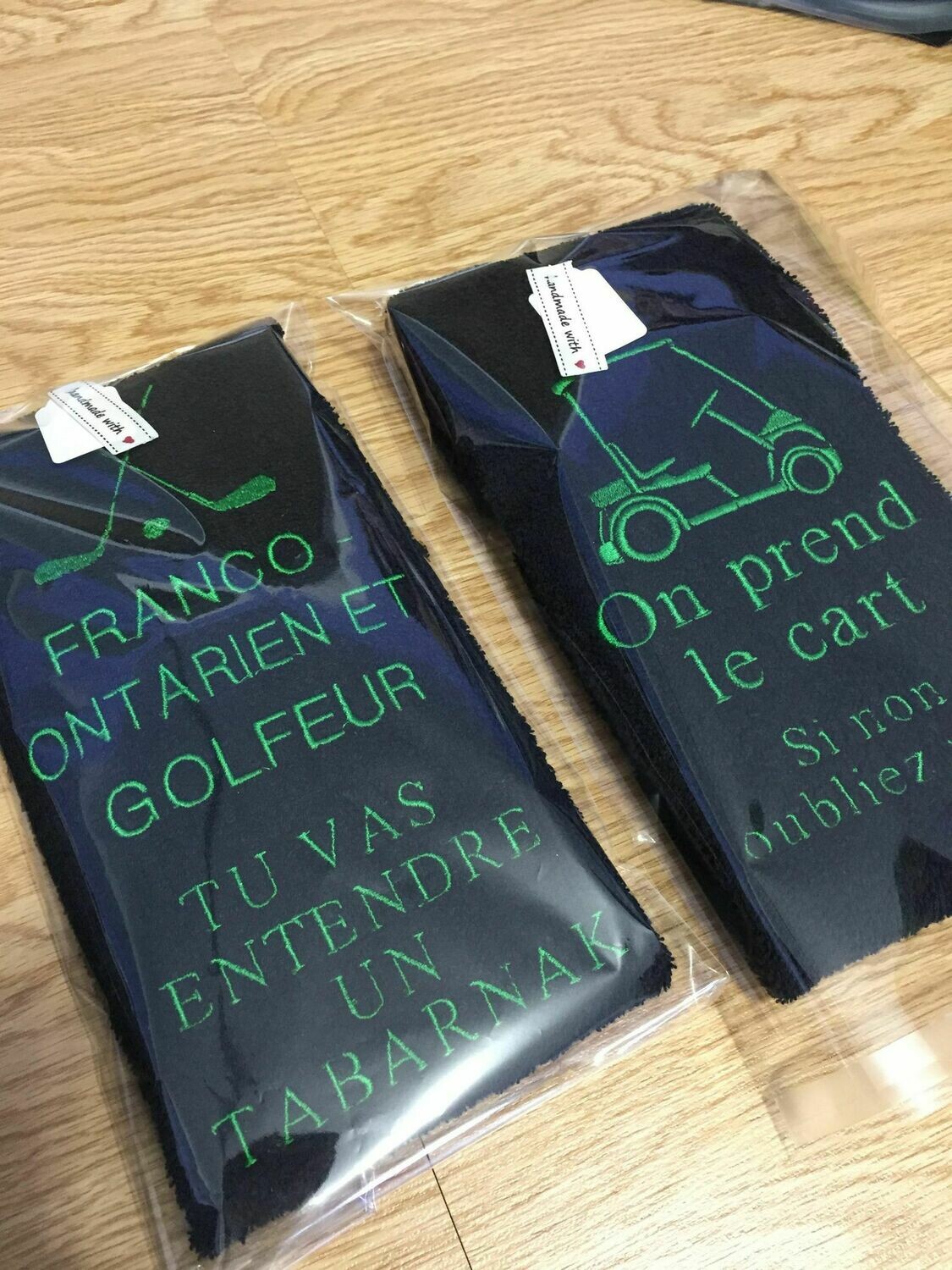 Serviette de Golf, Style: On prend le cart