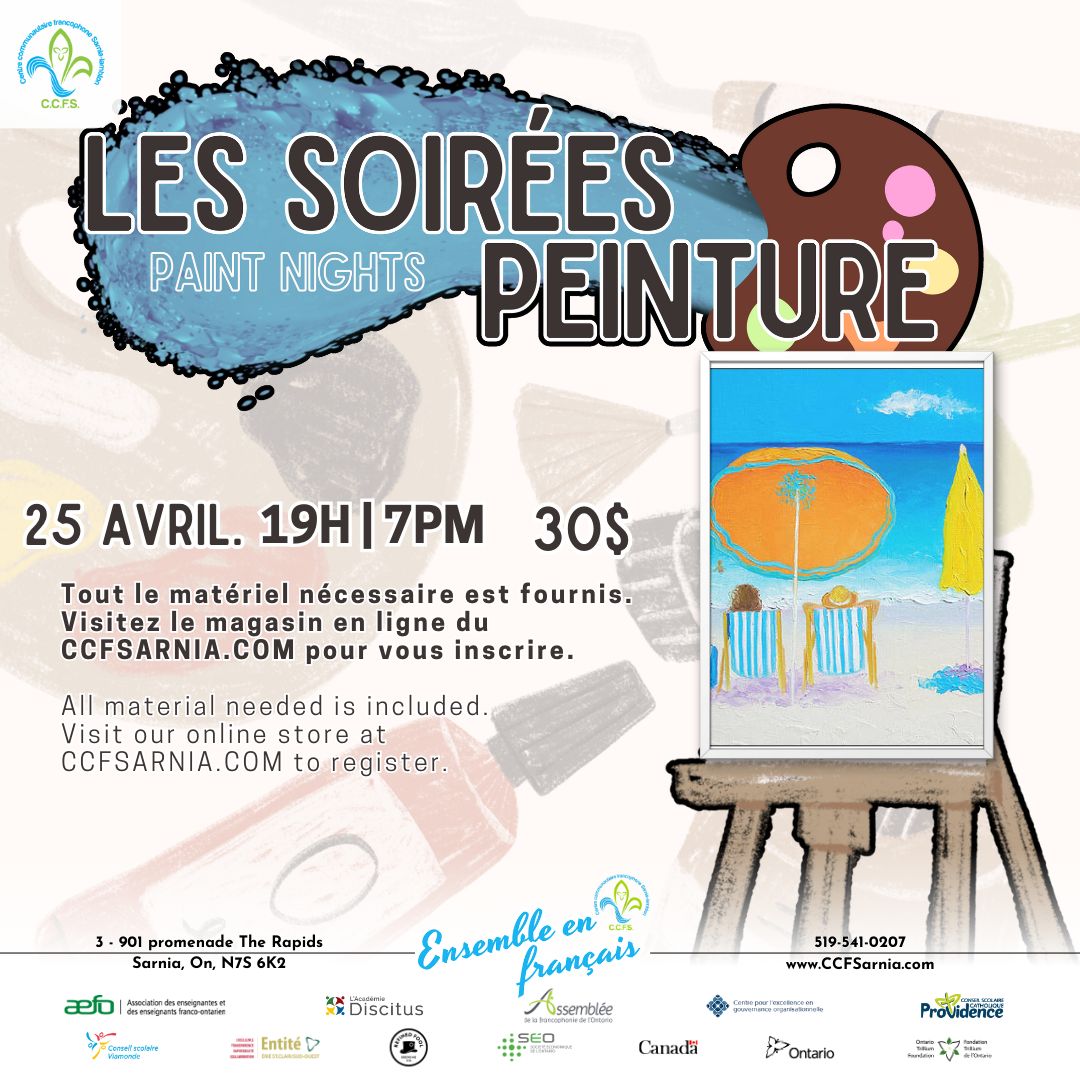 Soirées Peinture | Paint Nights, Date: 25 avril