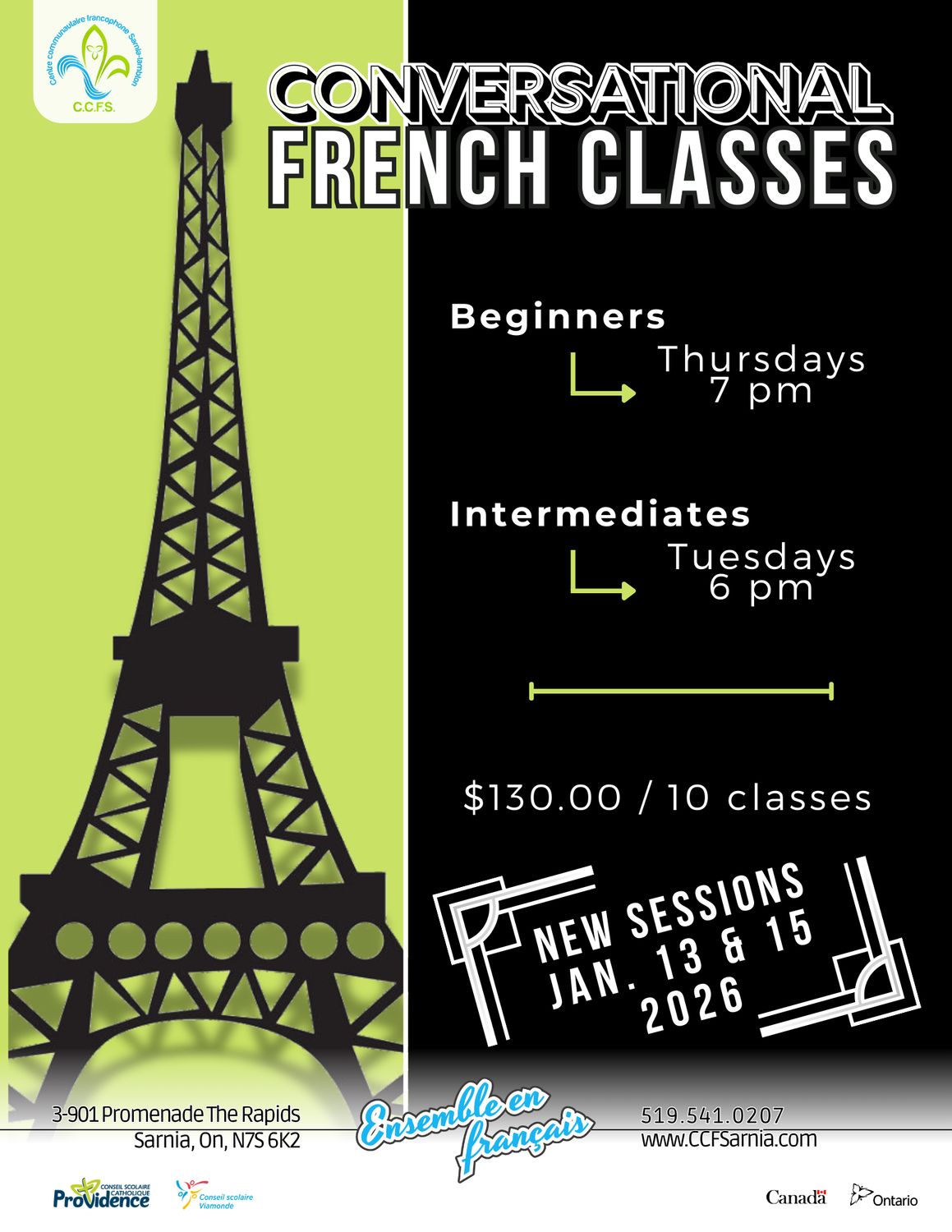 Cours de français (french courses), Niveau // Grade: Beginners | Débutants/débutantes 19h00//7:00PM