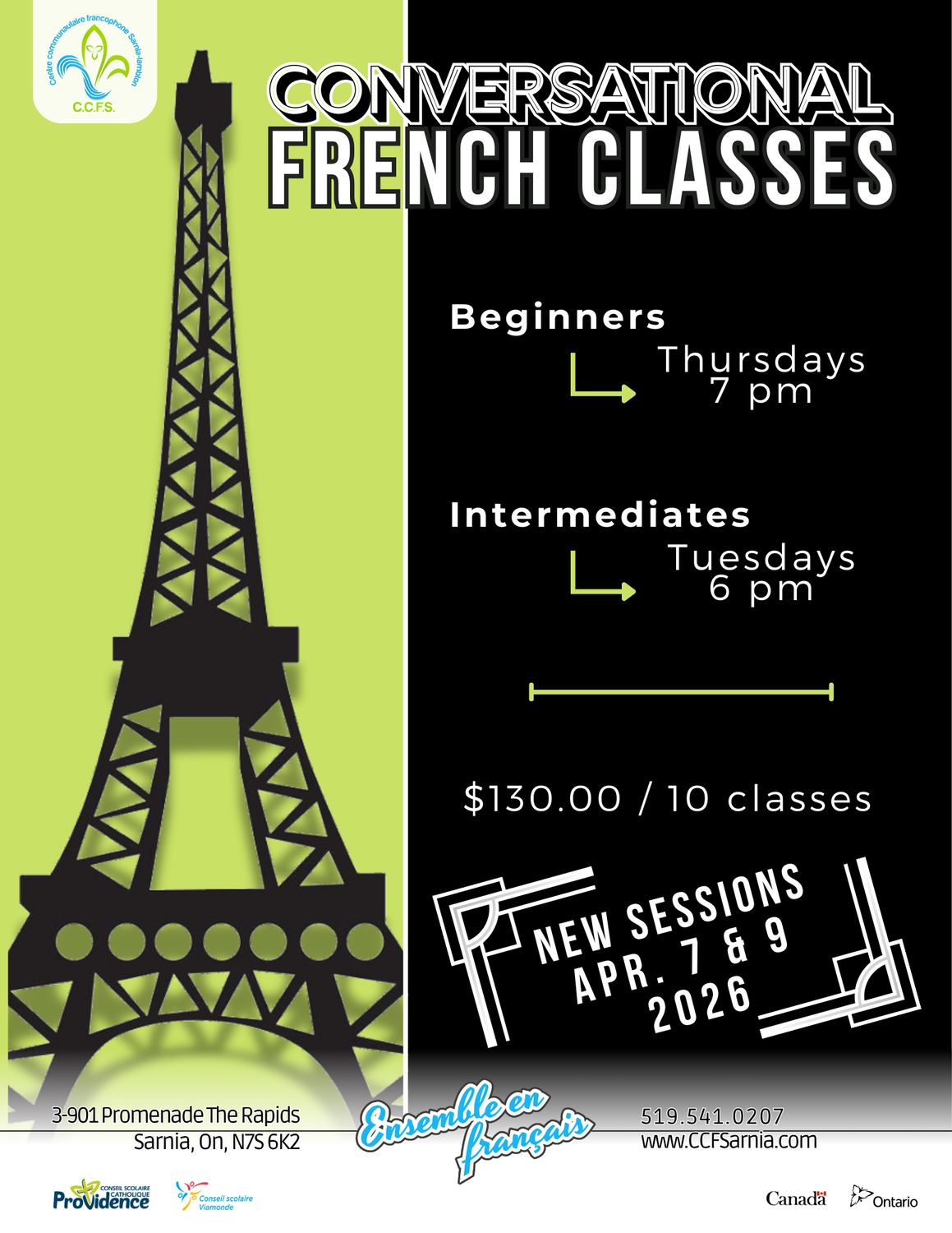 Cours de français (french courses) Cours de français (french courses), Niveau // Grade: April - Beginners | Débutants/débutantes 19h00//7:00PM