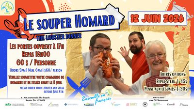 Souper homard annuel du CCFS – 12 juin 2026