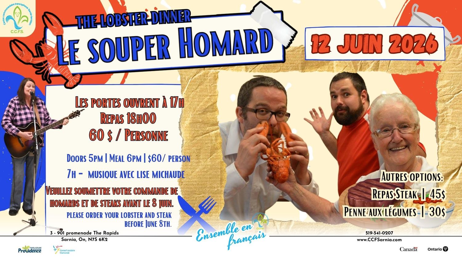 Souper homard annuel du CCFS – 12 juin 2026