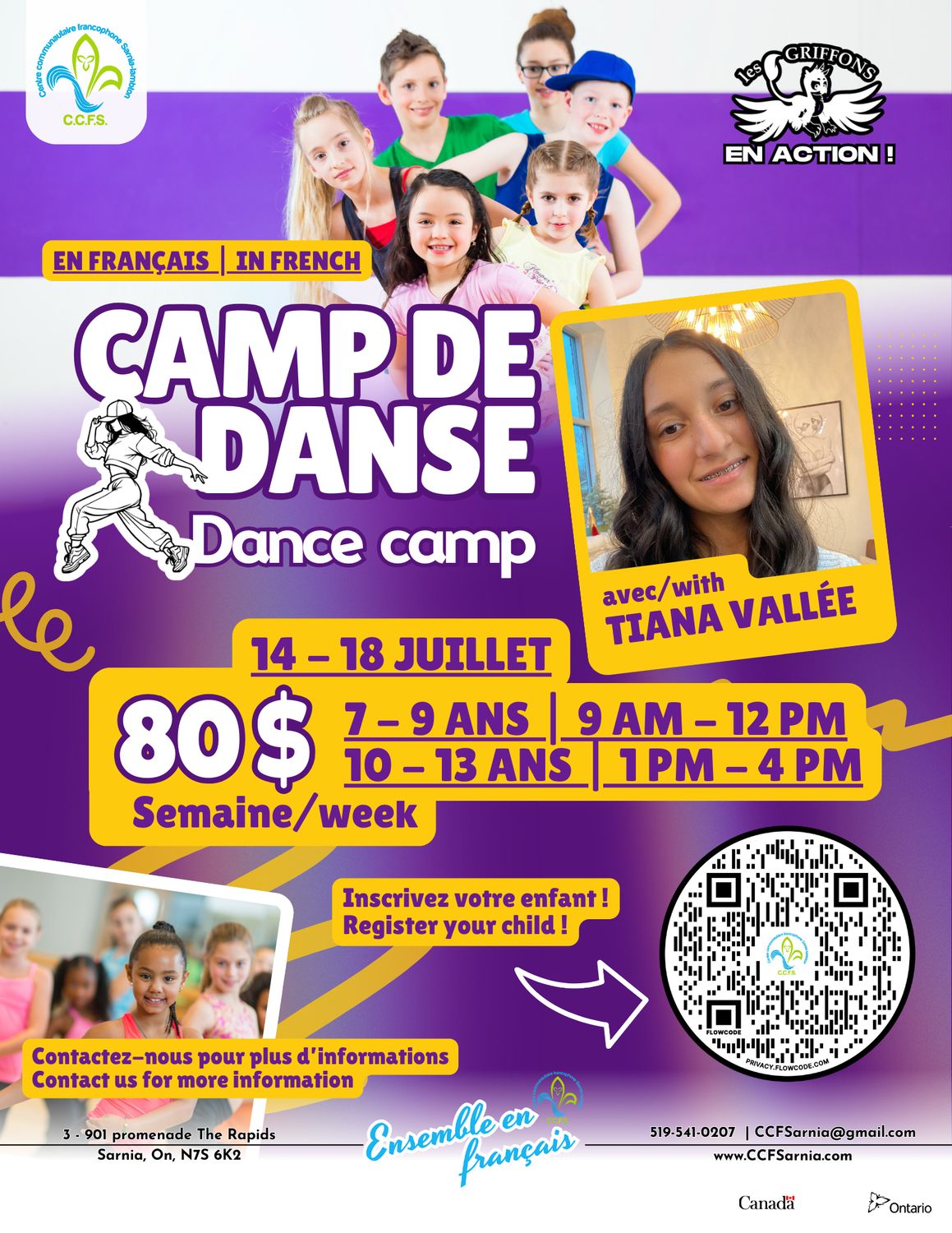 Camp de danse en français avec Tiana Vallée! Camp de danse en français avec Tiana Vallée!