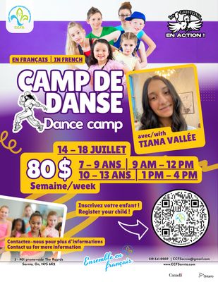 Camp de danse en français avec Tiana Vallée!