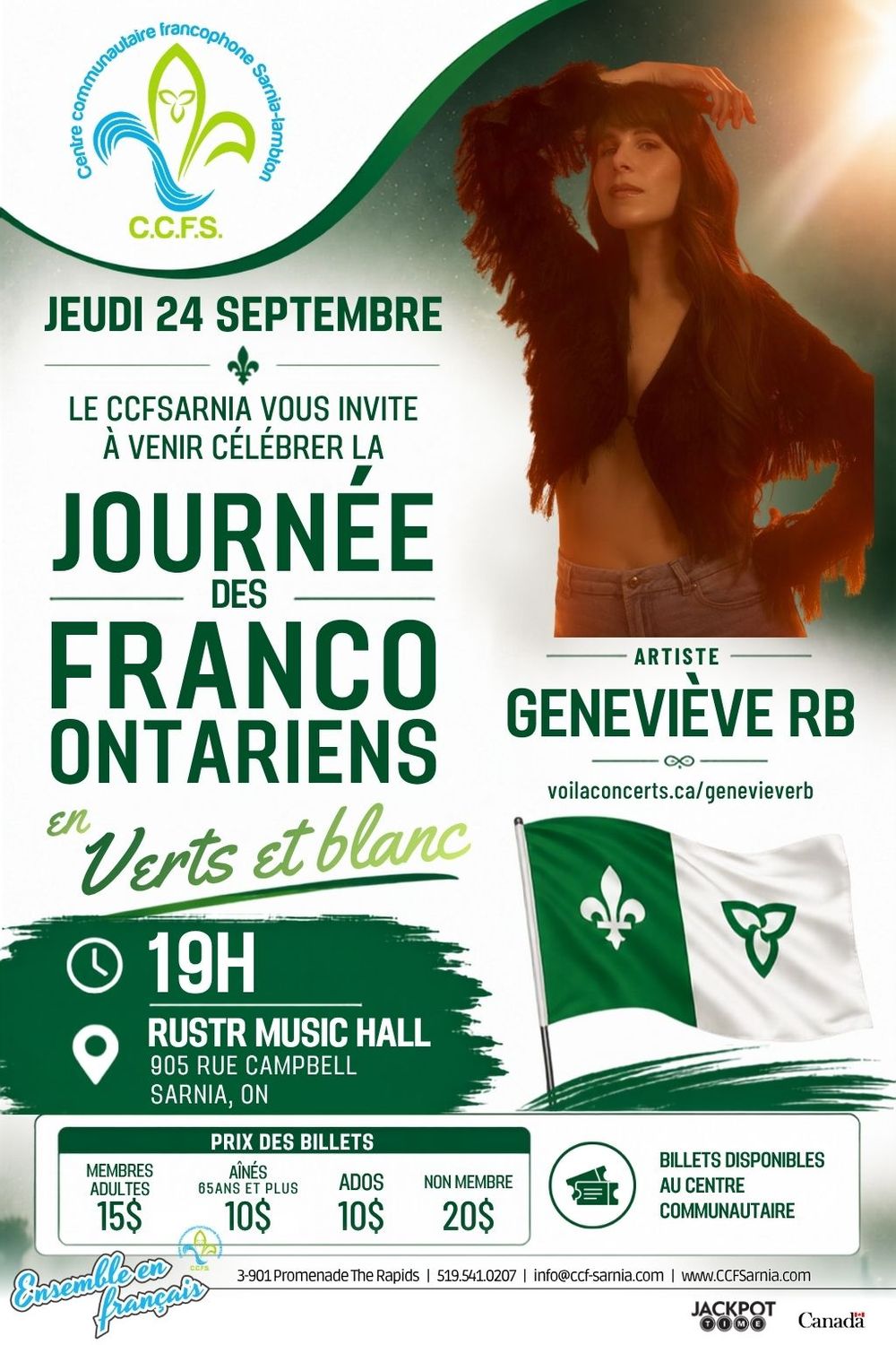 Spectacle- Jeudi 24 septembre, Journée des Franco-Ontariens
