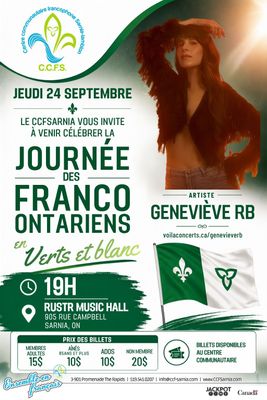 Spectacle- Jeudi 24 septembre, Journée des Franco-Ontariens