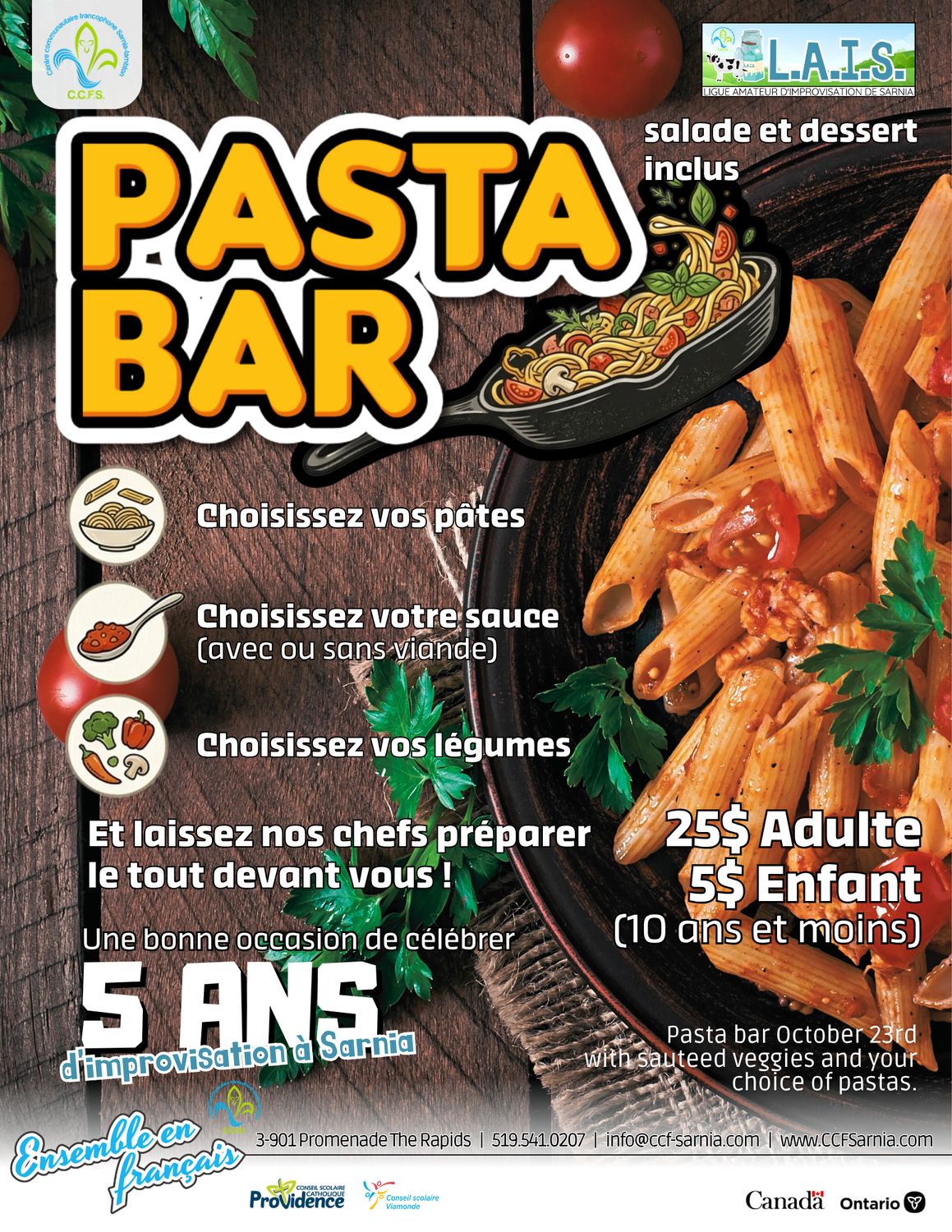 Pasta Bar - 23 octobre