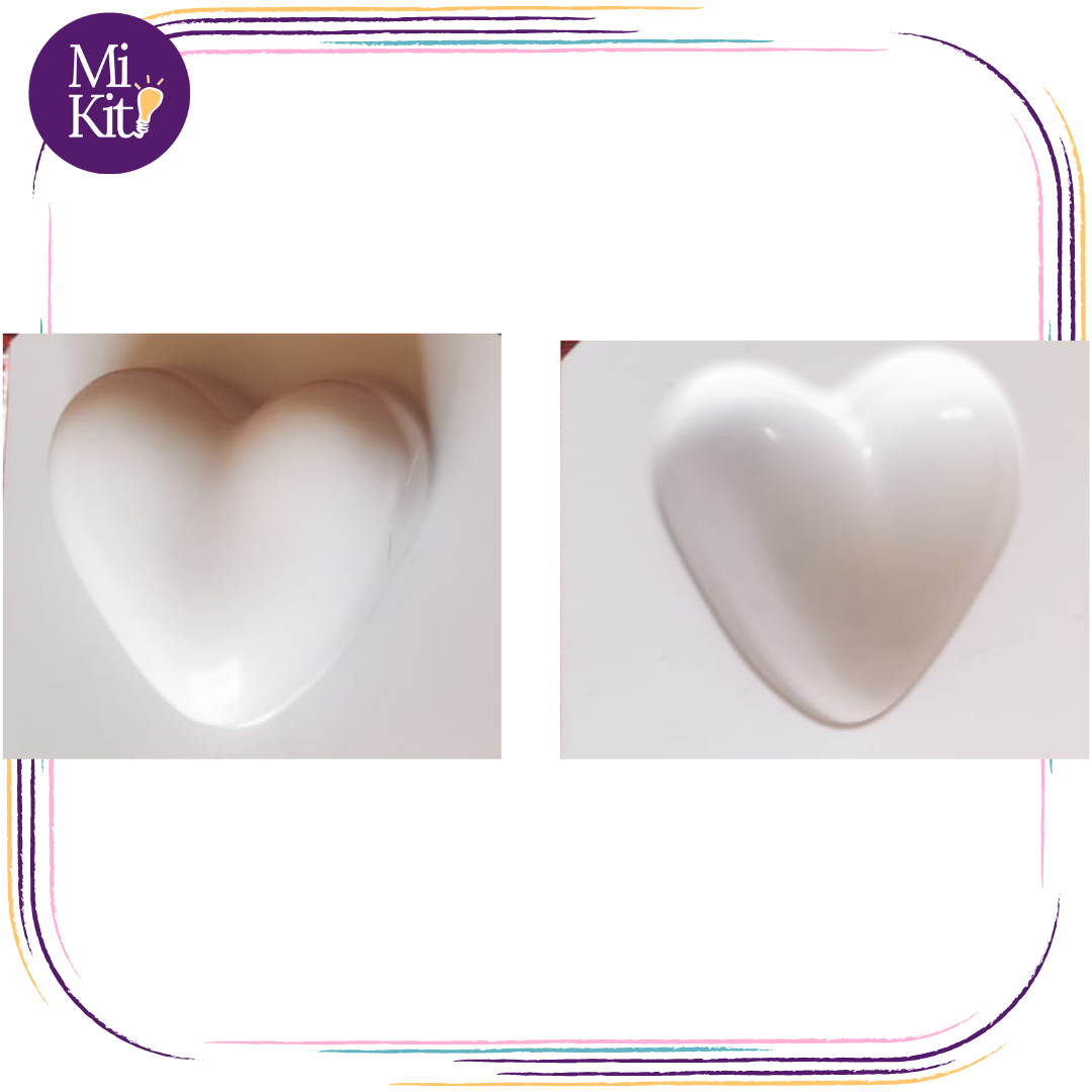 Molde plástico en forma de corazón (2 diseños)