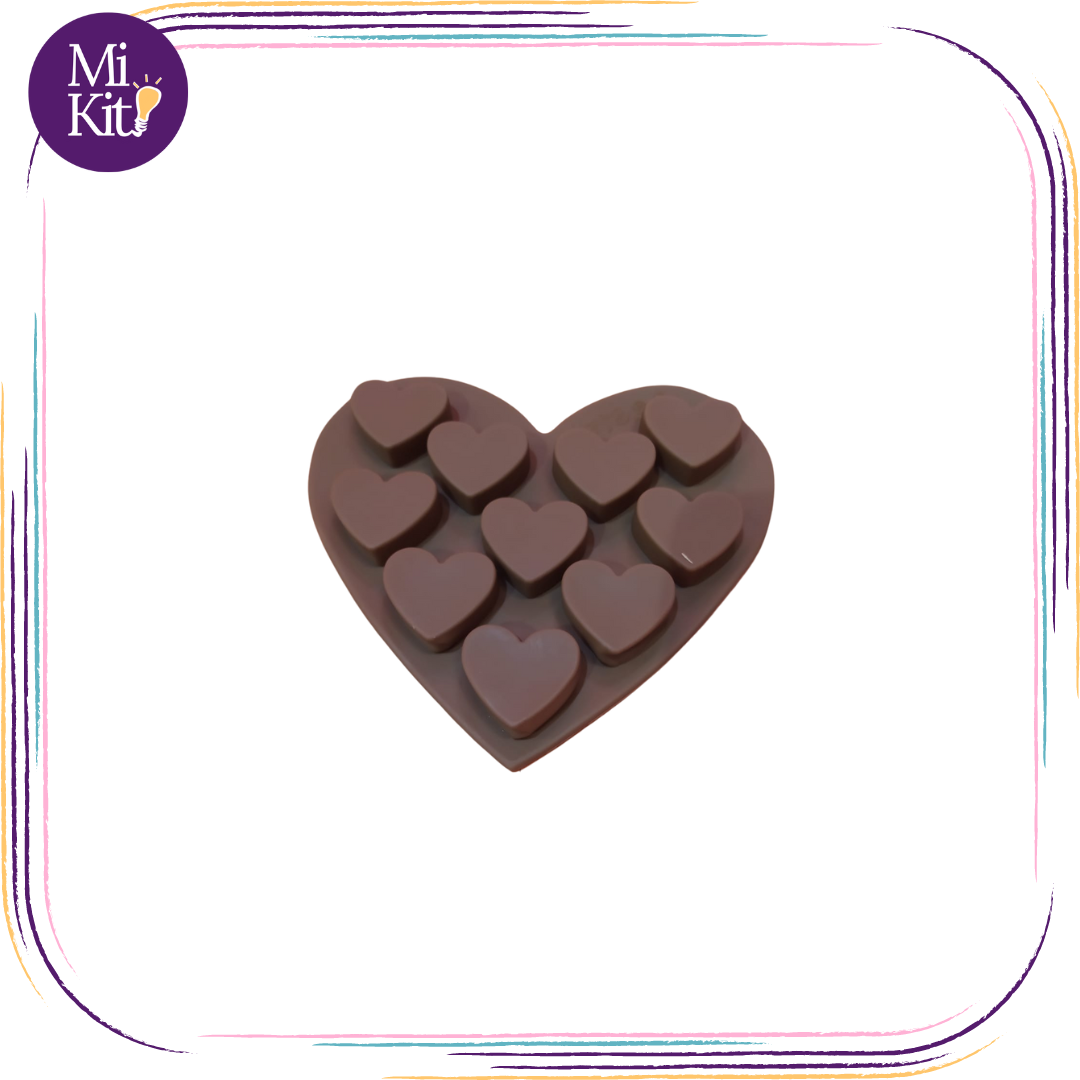 Molde corazones en forma de corazón
