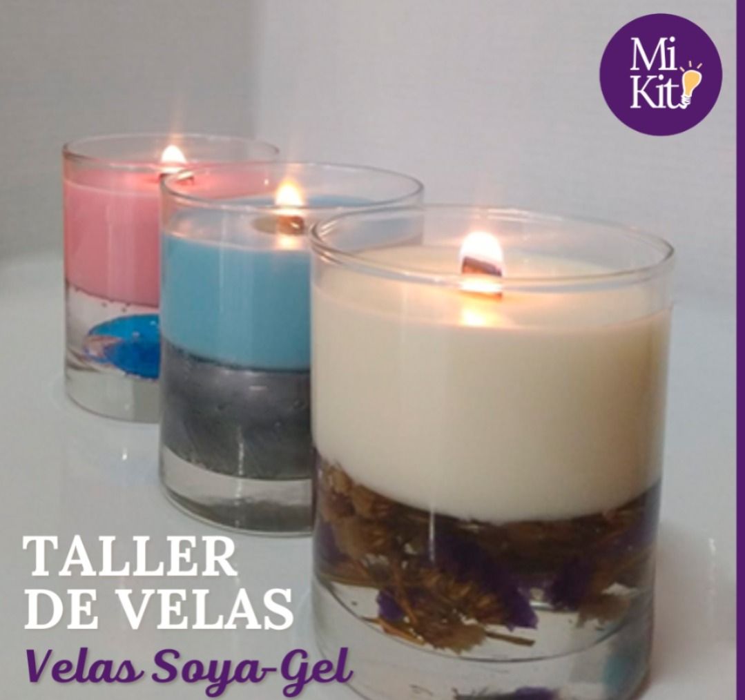 Kit y Taller en línea Velas Soya-Gel