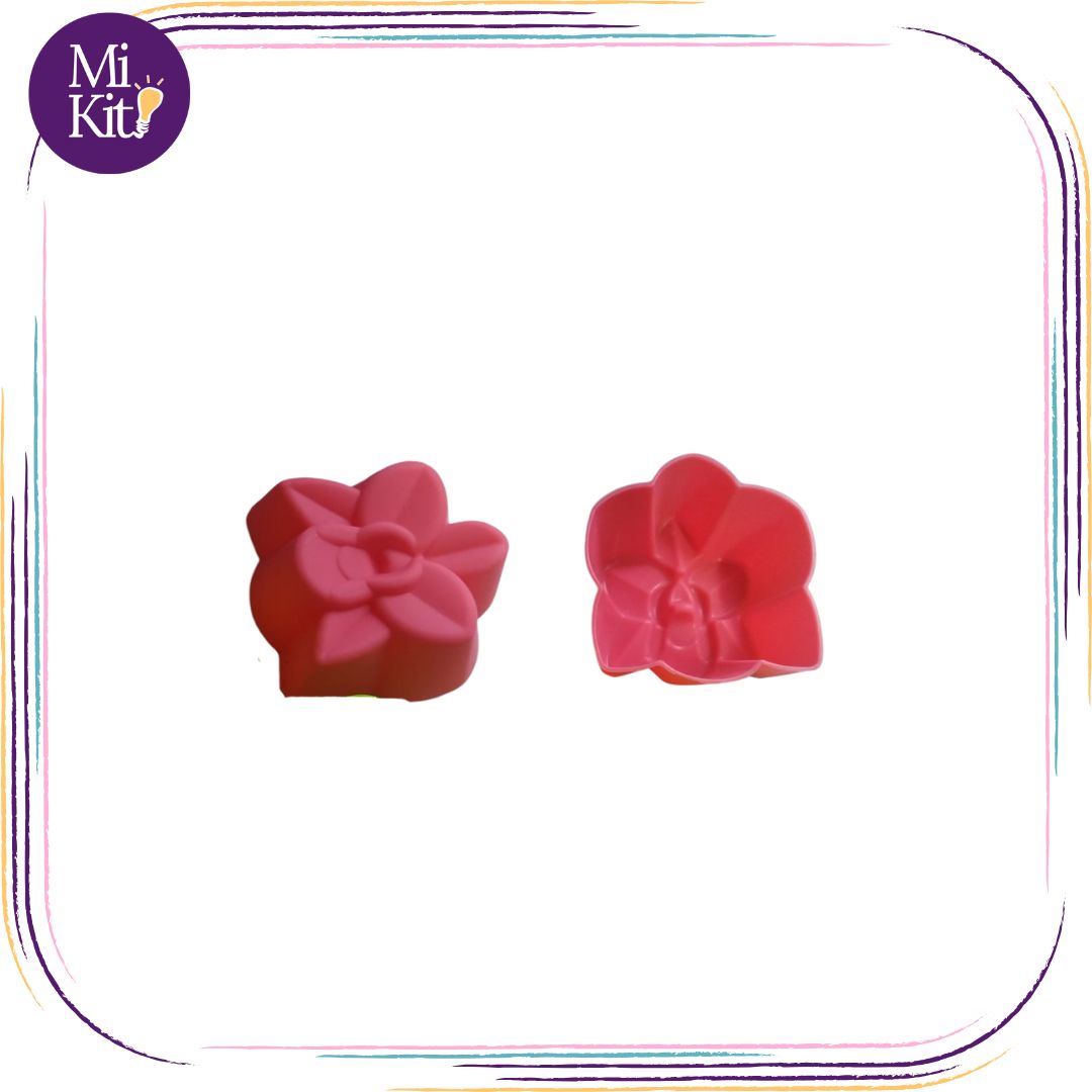 Molde individual de silicón  flor de lis