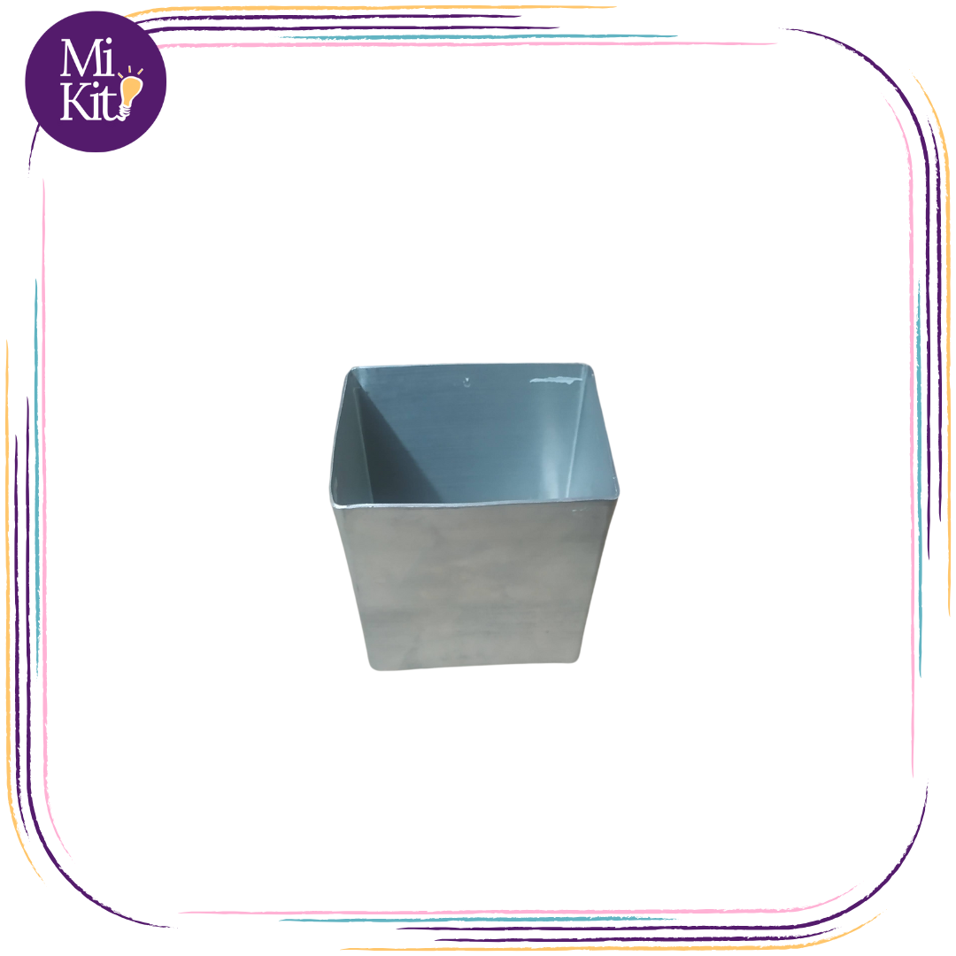 Molde de aluminio rectangular 7cm  x 7 cm x 4cm