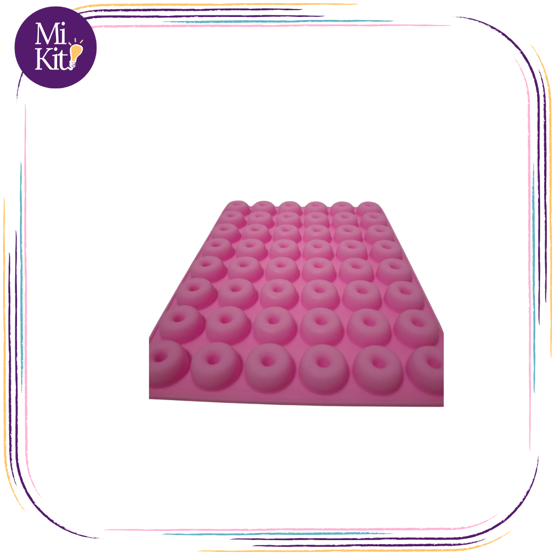 Molde de silicón donas mini (48 cavidades)