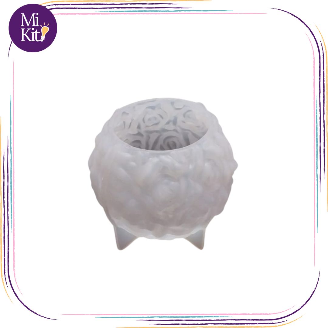 Molde de silicón  rosas 3 D grande