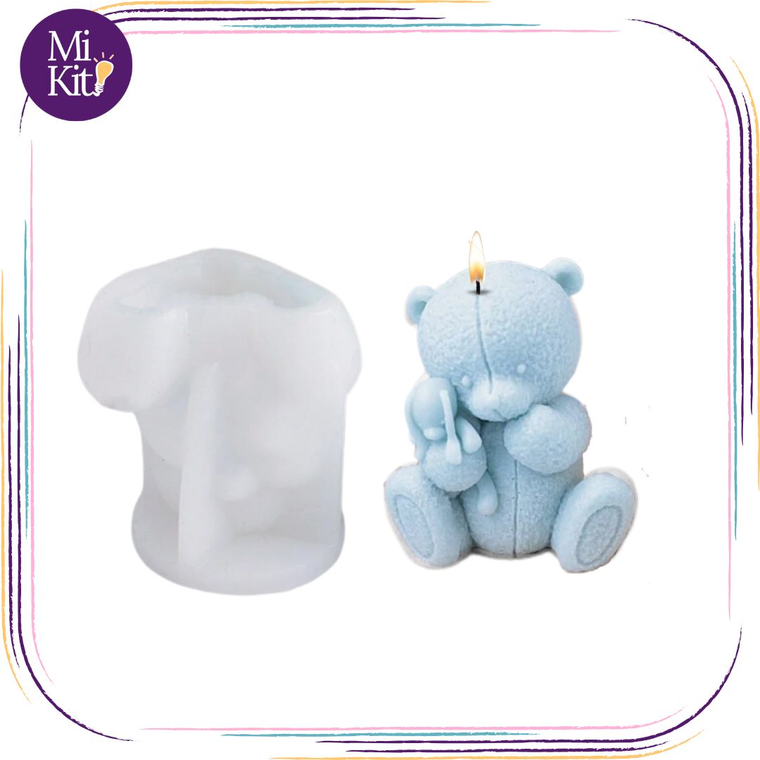 Molde de silicón Oso abrazando peluche