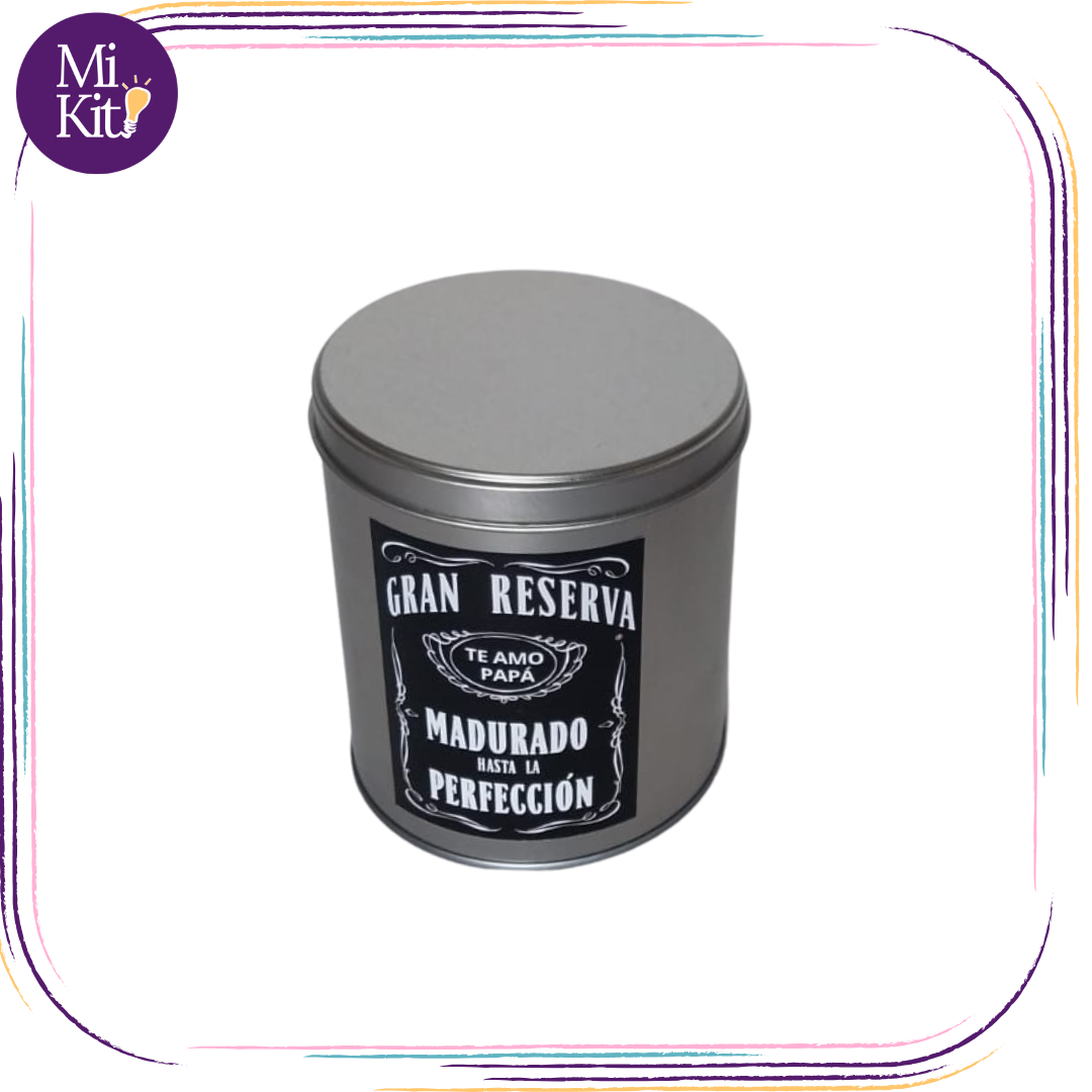 Recipiente metálico 29 oz. con tapadera Gran Reserva