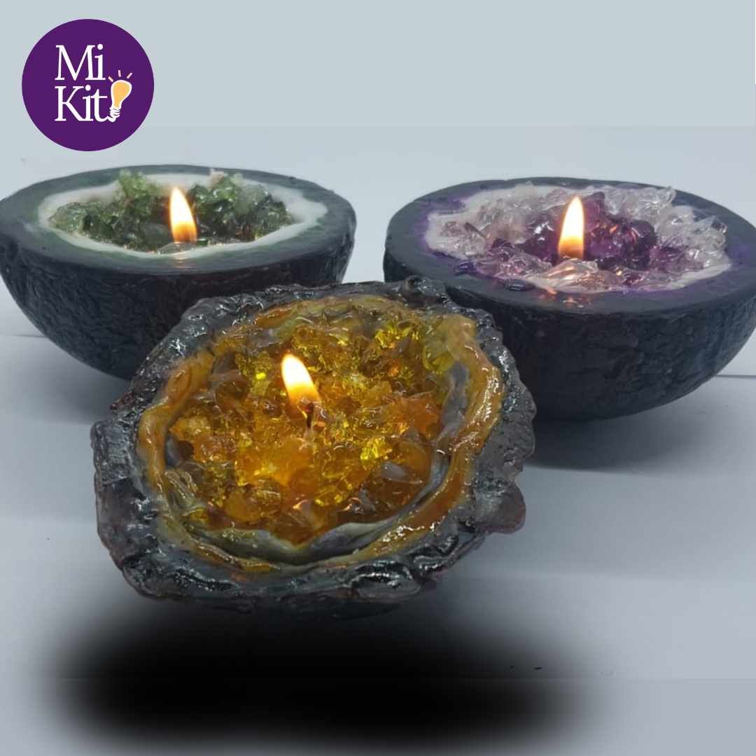Kit y Taller Velas Geodas