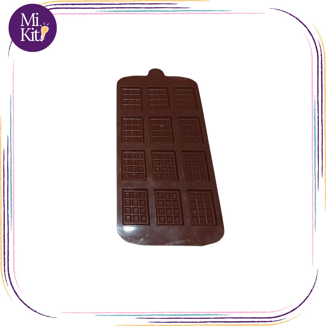 Molde de silicón barras de chocolate pequeñas