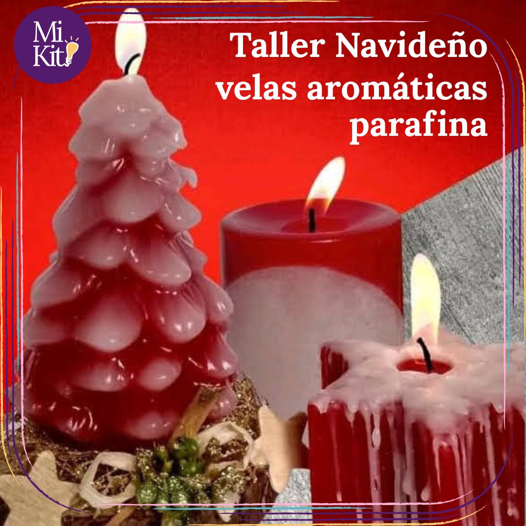 Taller navideño velas aromáticas parafina